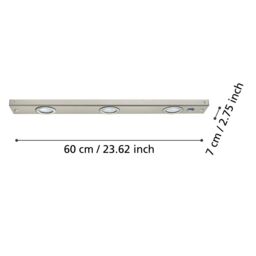 Eglo Kob LED Satin Nickel Under Cabinet Light, (L) 60cm in Silver - thumbnail 4