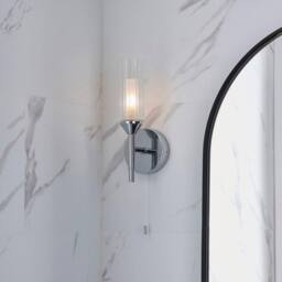 Netlighting 'CASORIA' Non Dimmable Stylish Contemporary Bathroom Glass Wall Lamp in Grey - thumbnail 5