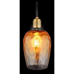Netlighting Salvy Dome Wall Lamp Matt Black Amber Glass Shade 1x E27 - thumbnail 5