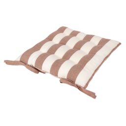 Yard Hayle Striped 100% Cotton Seat Pads - 2 Pack in Brown - Size: 40 cm x 40 cm - thumbnail 5