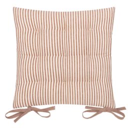 Yard Hayle Striped 100% Cotton Seat Pads - 2 Pack in Brown - Size: 40 cm x 40 cm - thumbnail 4
