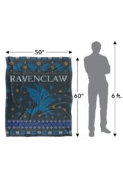 Harry Potter Blanket, 152x127 cm Ravenclaw Ugly Christmas Sweater Silky Touch Super Soft Throw Blanket in White - thumbnail 5