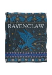 Harry Potter Blanket, 152x127 cm Ravenclaw Ugly Christmas Sweater Silky Touch Super Soft Throw Blanket in White - thumbnail 1