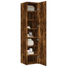 Berkfield Home Highboard Smoked Oak 40x42.5x185 cm Engineered Wood in Brown - thumbnail 3