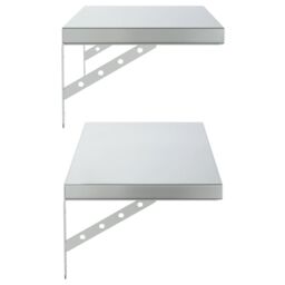 Berkfield Home Wall Shelves 2 pcs 75x30 cm Silver Stainless Steel - thumbnail 6