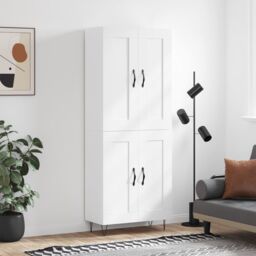 Berkfield Home Highboard White 69.5x34x180 cm Engineered Wood - thumbnail 1