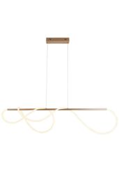 Netlighting Attalea Modern Designer Bar Style LED Pendant Light Flexible Silcon Tube Satin Gold Finish