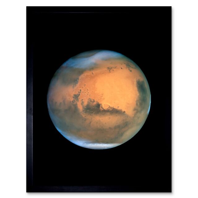 Artery8 Hubble Space Telescope Image Mars Near Opposition 1995-2005: 2001 Regional Dust Storm On Red Planet At Its Closest Approach To Earth Art - image 1