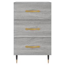 Berkfield Home Modern Bedside Cabinet Grey Sonoma 40x40x66 cm Engineered Wood - Size: 40 x 40 x 66 cm - thumbnail 5