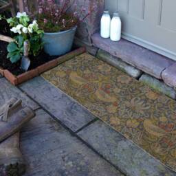 Artsy Mats William Morris Strawberry Thief Coir Doormat (120 x 40cm) - Size: 40 cm x 120 cm - thumbnail 2