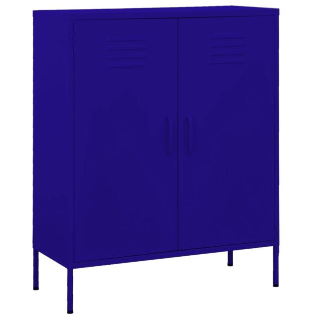 Berkfield Home Storage Cabinet Navy Blue 80x35x101.5 cm Steel - image 1