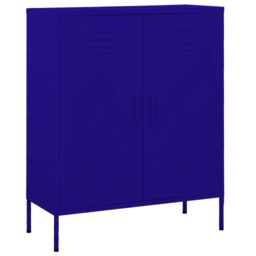 Berkfield Home Storage Cabinet Navy Blue 80x35x101.5 cm Steel