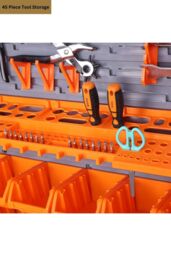 Groundlevel 45 Piece DIY Tool Storage Set with Wall Plates in Black - thumbnail 4