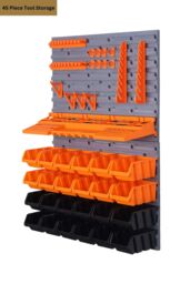 Groundlevel 45 Piece DIY Tool Storage Set with Wall Plates in Black - thumbnail 2