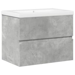 Berkfield Home 2 Piece Bathroom Furniture Set Concrete Grey Engineered Wood - thumbnail 2