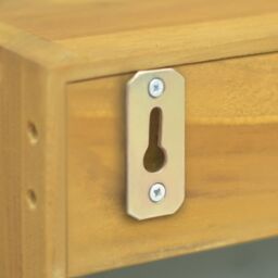 Berkfield Home Mirror Cabinet 30x10x40 cm Solid Wood Teak in Brown - Size: 30 x 10 x 40 cm - thumbnail 6