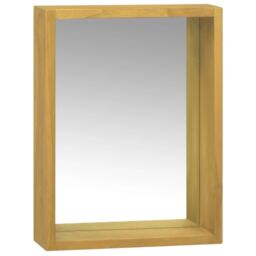 Berkfield Home Mirror Cabinet 30x10x40 cm Solid Wood Teak in Brown - Size: 30 x 10 x 40 cm