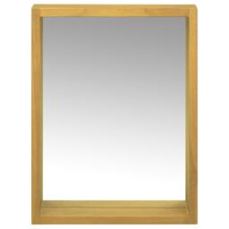 Berkfield Home Mirror Cabinet 30x10x40 cm Solid Wood Teak in Brown - Size: 30 x 10 x 40 cm - thumbnail 2