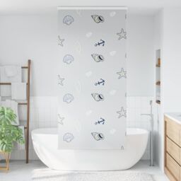 Berkfield Home Shower Roller Blind with Cassette 110x240 cm Fabric Width 106 cm in Black - thumbnail 2