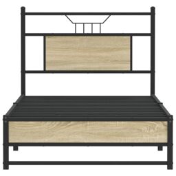 Berkfield Home Bed Frame without Mattress Sonoma Oak 80x200 cm Engineered Wood in Brown - thumbnail 6