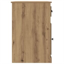 Berkfield Home Desk with Storage Artisan Oak 50x115x75 cm Engineered Wood in Brown - Size: 50 x 115 x 75 cm - thumbnail 8