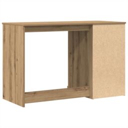 Berkfield Home Desk with Storage Artisan Oak 50x115x75 cm Engineered Wood in Brown - Size: 50 x 115 x 75 cm - thumbnail 6