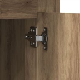 Berkfield Home Desk with Storage Artisan Oak 50x115x75 cm Engineered Wood in Brown - Size: 50 x 115 x 75 cm - thumbnail 9