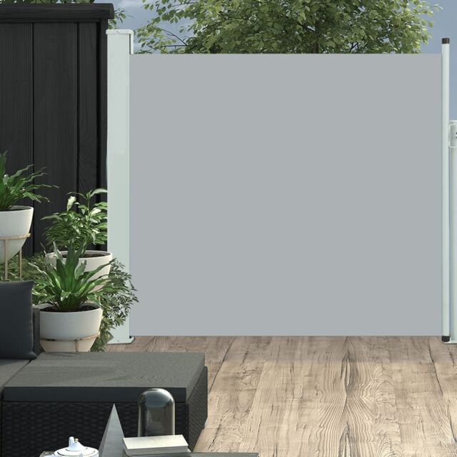 Berkfield Home Patio Retractable Side Awning 170x300 cm Grey - image 1