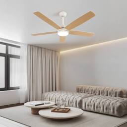 Pheashine Quiet Ceiling Fan 52 Inch 22W LED Remote Control 3000K-6500K in White - thumbnail 2