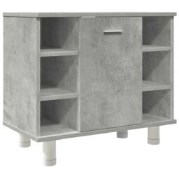 Berkfield Home 3 Piece Bathroom Furniture Set Concrete Grey Engineered Wood - thumbnail 6