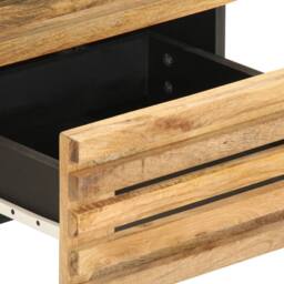 Berkfield Home Bedside Cabinets 2 pcs 40x34x46 cm Solid Wood Rough Mango in Brown - Size: 40 x 34 x 46 cm - thumbnail 9