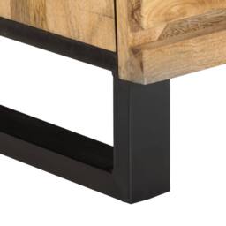 Berkfield Home Bedside Cabinets 2 pcs 40x34x46 cm Solid Wood Rough Mango in Brown - Size: 40 x 34 x 46 cm - thumbnail 8