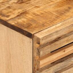 Berkfield Home Bedside Cabinets 2 pcs 40x34x46 cm Solid Wood Rough Mango in Brown - Size: 40 x 34 x 46 cm - thumbnail 7