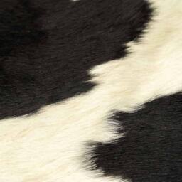 Berkfield Home Real Cowhide Rug Black & White 180x220 cm - Size: Medium - thumbnail 1