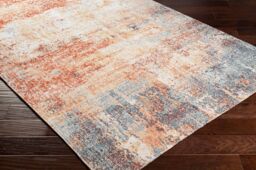 Livabliss Huntington Beach-Modern Orange Blue Ivory In- & Outdoor Rug in Burnt Orange - Size: 80 cm x 220 cm - thumbnail 6