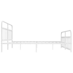 Berkfield Home Metal Bed Frame with Headboard & Footboard White 193x203 cm - thumbnail 7