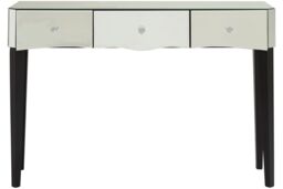 Orsina Stylish Console Table, Functional Console Table With Drawers For Hallway, Ample Storage Modern Table in Silver