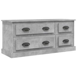 Berkfield Home TV Cabinet Concrete Grey 100x35.5x45 cm Engineered Wood - thumbnail 1