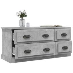 Berkfield Home TV Cabinet Concrete Grey 100x35.5x45 cm Engineered Wood - thumbnail 5