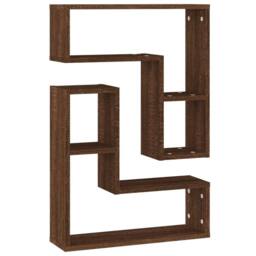Berkfield Home Wall Shelves 2 pcs Brown Oak 50x15x50 cm Engineered Wood - Size: 50 x 15 x 50 cm - thumbnail 1
