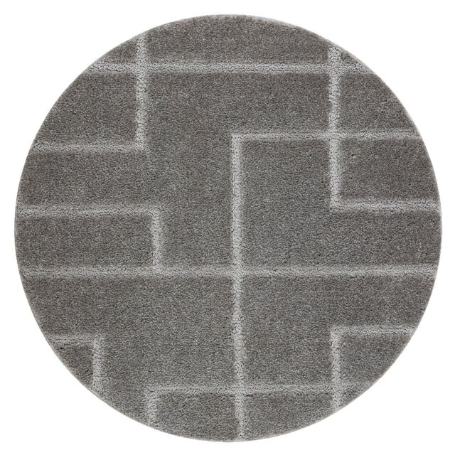 RugsX Dywaniki Łazienkowe Rug in Grey - Size: 100 cm diameter - image 1