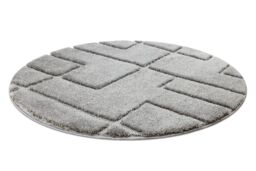 RugsX Dywaniki Łazienkowe Rug in Grey - Size: 100 cm diameter - thumbnail 2