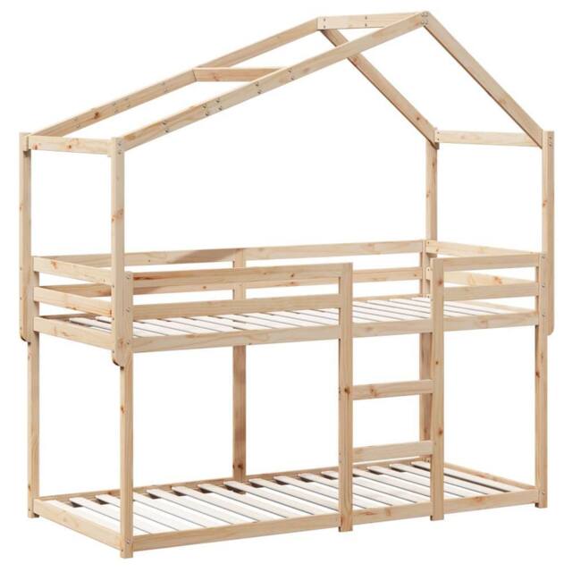 Berkfield Home Beautiful Bunk Bed without Mattress 80x200 cm Solid Wood Pine in Natural - image 1