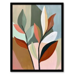 "Artery8 Modern Botanical Leaves Plant Lover Painting Framed Art Print - Size: W12"" x H16""" - thumbnail 1