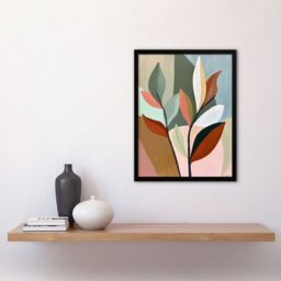 "Artery8 Modern Botanical Leaves Plant Lover Painting Framed Art Print - Size: W12"" x H16""" - thumbnail 4