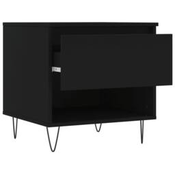 Berkfield Home Coffee Tables 2 pcs Black 50x46x50 cm Engineered Wood - Size: 50 x 46 x 50 cm - thumbnail 7