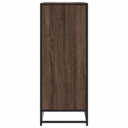 Berkfield Home Shoe Cabinet Brown Oak 75x38x97.5 cm Engineered Wood & Metal - thumbnail 5