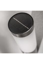 CGC Lighting 'Coze' Stainless Steel Angled Solar Wall Lamp 4000K Natural White LED Light IP44 in Silver - thumbnail 4