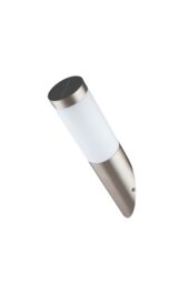 CGC Lighting 'Coze' Stainless Steel Angled Solar Wall Lamp 4000K Natural White LED Light IP44 in Silver - thumbnail 5