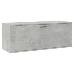 Berkfield Home Wall Shoe Cabinet Concrete Grey 100x35x38 cm Engineered Wood - Size: 100 x 35 x 38 cm - thumbnail 2